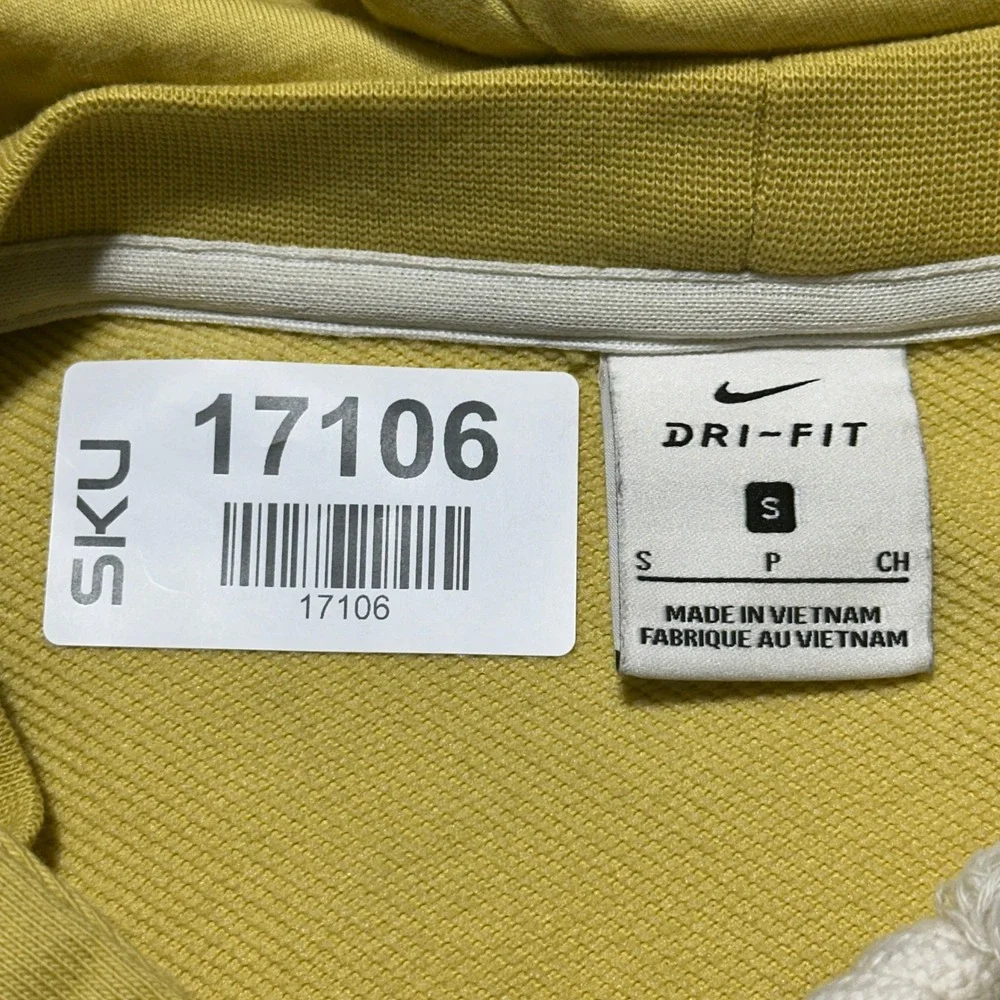 Nike Standard Issue Hoodie Mens Small Yellow Excellent Dri-FIT CV0864-700